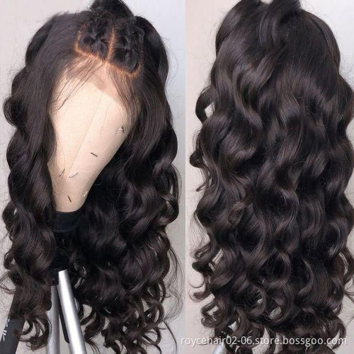 150% 180% Density Wholesale Cambodian Human Hair Curly Lace Wigs, 10a Raw Burmese Long Natural Curly Hair 4x4 Lace Front Wig